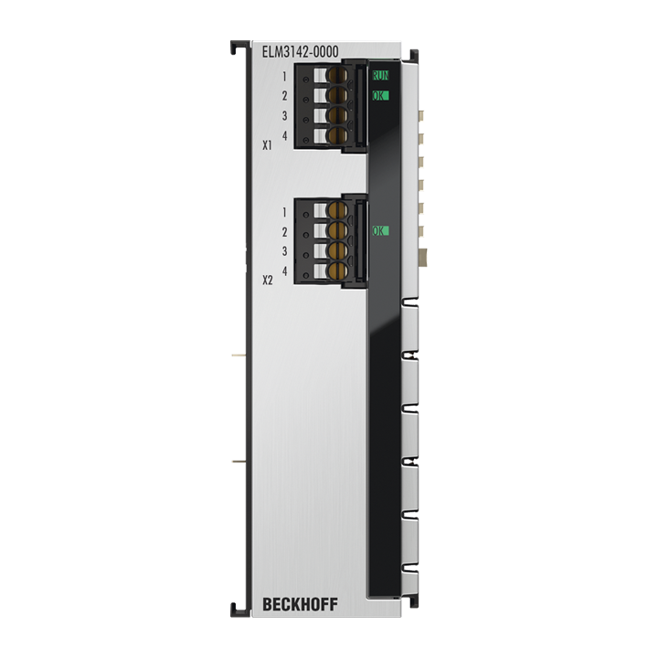EtherCAT Terminal, 2-channel analog input, multi-function, ±10…±1.25 V, ±20 mA, 24 bit, 1 ksps