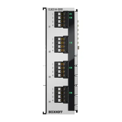 EtherCAT Terminal, 4-channel analog input, multi-function, ±10…±1.25 V, ±20 mA, 24 bit, 1 ksps