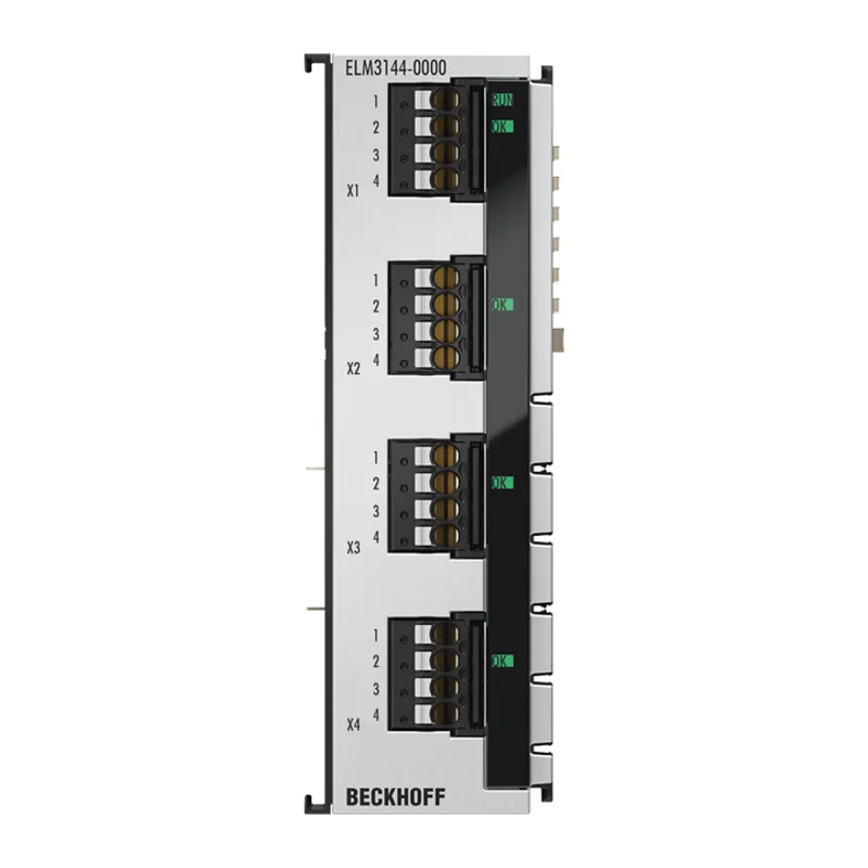 EtherCAT Terminal, 4-channel analog input, multi-function, ±10…±1.25 V, ±20 mA, 24 bit, 1 ksps