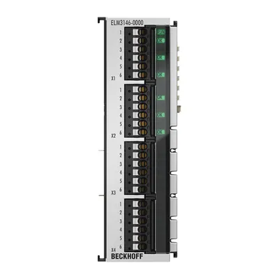 EtherCAT Terminal, 6-channel analog input, multi-function, ±10…±1.25 V, ±20 mA, 24 bit, 1 ksps