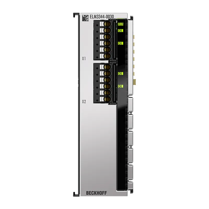 EtherCAT Terminal, 4-channel analog input, temperature, thermocouple, 24 bit, high-precision, 1 ksps, externally calibrated