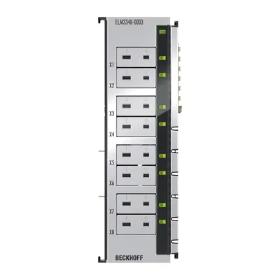 EtherCAT Terminal, 8-channel analog input, temperature, thermocouple, 24 bit, high-precision, 1 ksps, Mini-TC universal