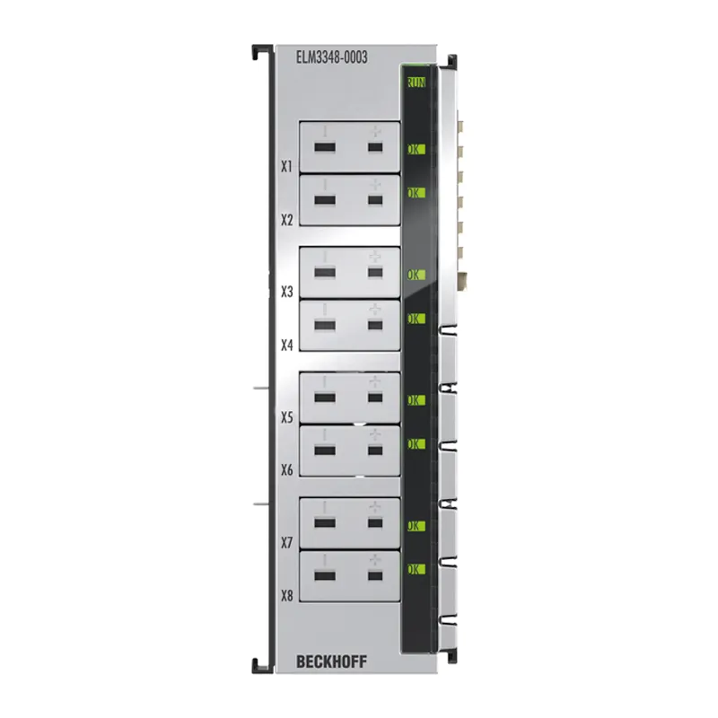 EtherCAT Terminal, 8-channel analog input, temperature, thermocouple, 24 bit, high-precision, 1 ksps, Mini-TC universal