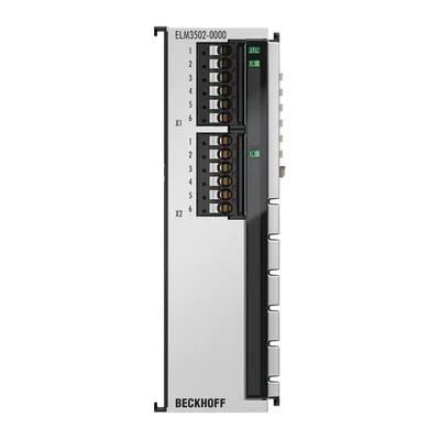 EtherCAT Terminal, 2-channel analog input, measuring bridge, full/half/quarter bridge, 24 bit, 20 ksps