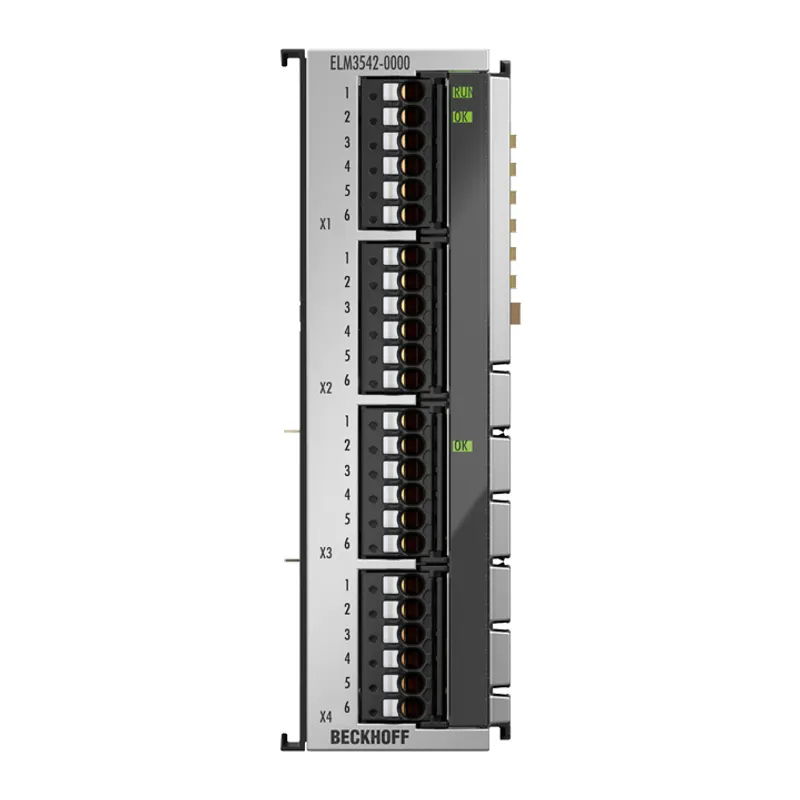 EtherCAT Terminal, 2-channel analog input, measuring bridge, full/half/quarter bridge, 24 bit, 1 ksps, TEDS