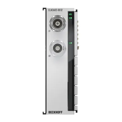EtherCAT Terminal, 2-channel analog input, IEPE/accelerometer, 24 bit, 50 ksps, BNC, externally calibrated