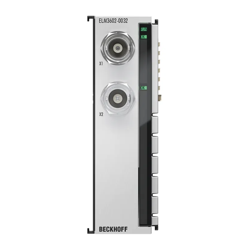 EtherCAT Terminal, 2-channel analog input, IEPE/accelerometer, 24 bit, 50 ksps, BNC, externally calibrated