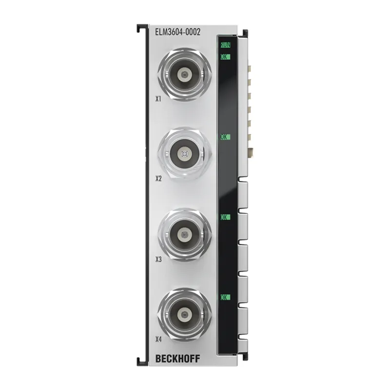 EtherCAT Terminal, 4-channel analog input, IEPE/accelerometer, 24 bit, 20 ksps, BNC