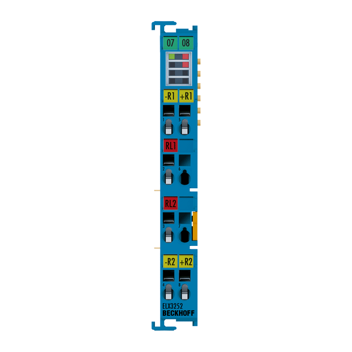 EtherCAT Terminal, 2-channel analog input, potentiometer, 300 Ω…40 kΩ, 16 bit, Ex i