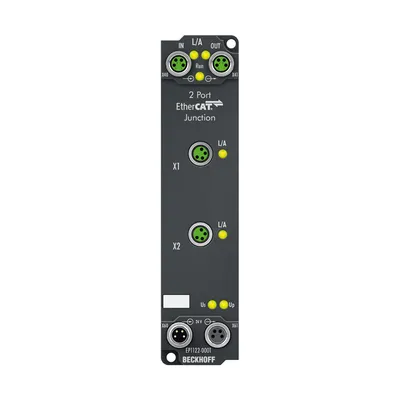 EtherCAT Box, 2-port junction, M8