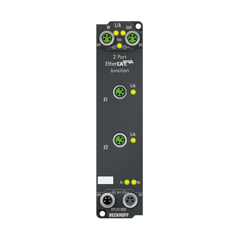 EtherCAT Box, 2-port junction, M8