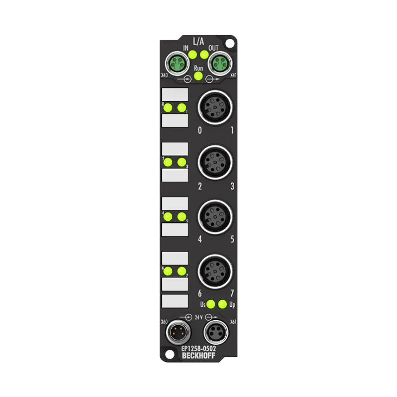 EtherCAT Box, 8-channel digital input, 24 V DC, 1 µs, M12, multi-timestamp