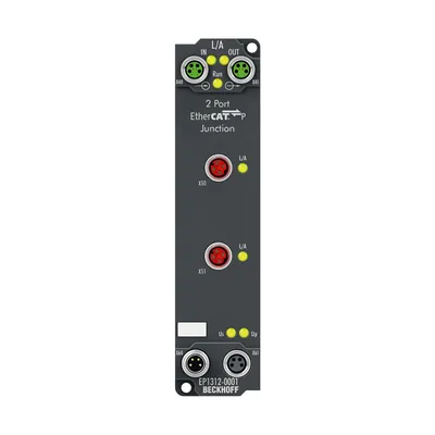 EtherCAT Box, 2-port junction, EtherCAT P, M8