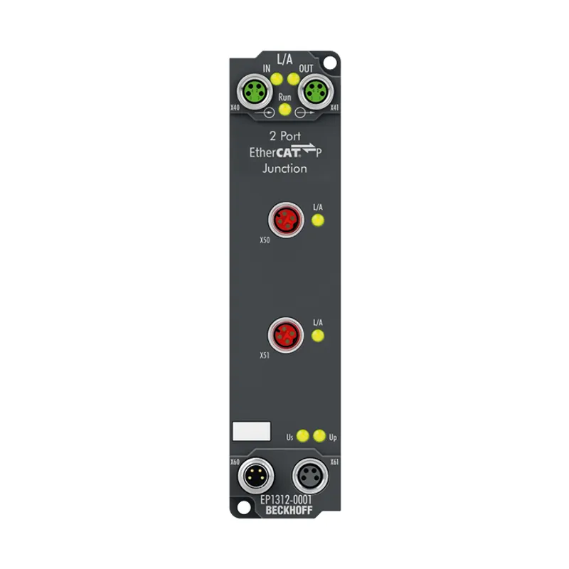 EtherCAT Box, 2-port junction, EtherCAT P, M8