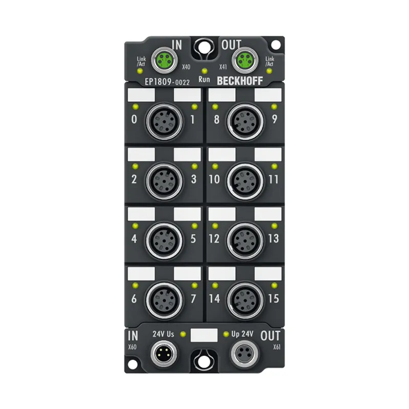EtherCAT Box, 16-channel digital input, 24 V DC, 3 ms, M12