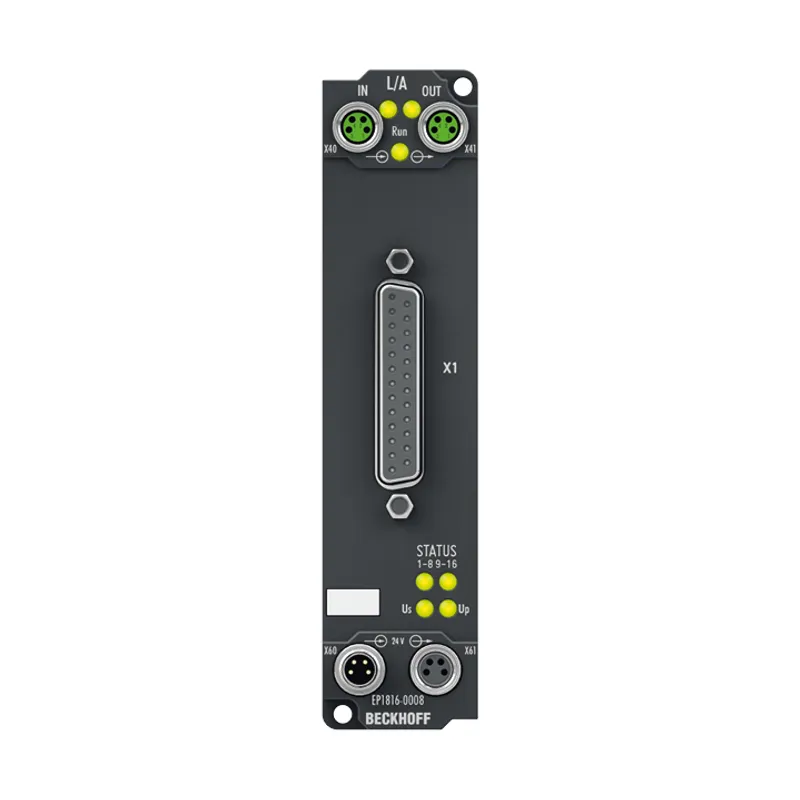 EtherCAT Box, 16-channel digital input, 24 V DC, 10 µs, D-sub