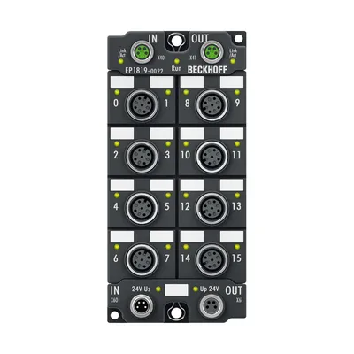EtherCAT Box, 16-channel digital input, 24 V DC, 10 µs, M12