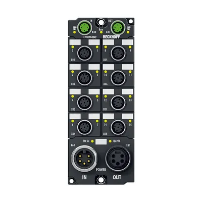 EtherCAT Box, 16-channel digital input, 24 V DC, M12, with extended diagnostics