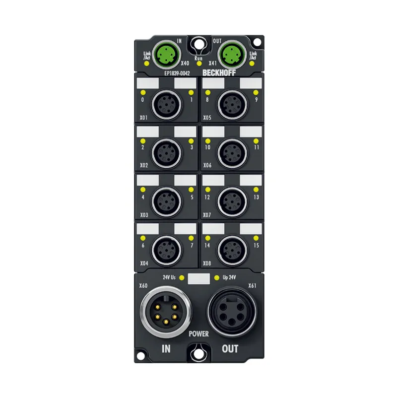EtherCAT Box, 16-channel digital input, 24 V DC, M12, with extended diagnostics