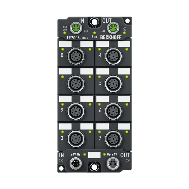 EtherCAT Box, 8-channel digital output, 24 V DC, 0.5 A, M12