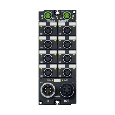 EtherCAT Box, 8-channel digital output, 24 V DC, 2 A, M12, with extended diagnostics