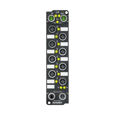 EtherCAT Box, 4-channel digital input + 4-channel digital output, 24 V DC, 10 µs, 0.5 A, M8