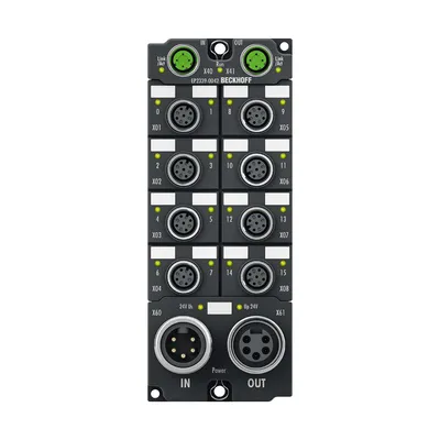 EtherCAT Box, 16-channel digital combi, 24 V DC, 3 ms, 0.5 A, M12