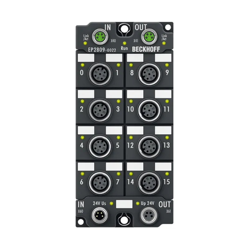 EtherCAT Box, 16-channel digital output, 24 V DC, 0.5 A, M12