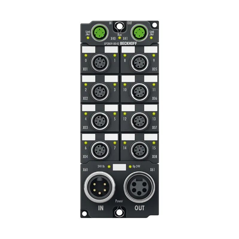 EtherCAT Box, 16-channel digital output, 24 V DC, 0.5 A, M12