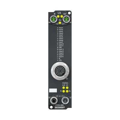EtherCAT Box, 16-channel digital output, 24 V DC, 0.5 A, M16