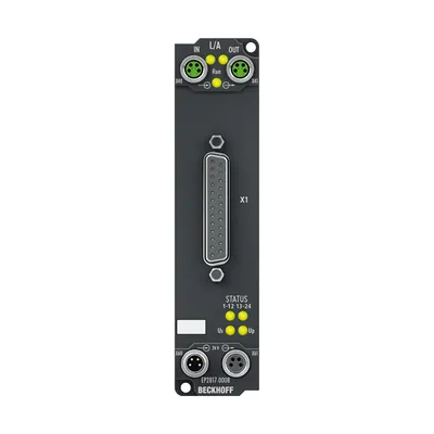 EtherCAT Box, 24-channel digital output, 24 V DC, 0.5 A, D-sub