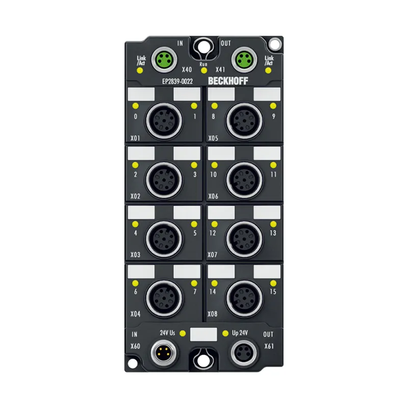 EtherCAT Box, 16-channel digital output, 24 V DC, 0.5 A, M12, with extended diagnostics
