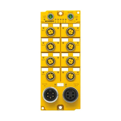 EtherCAT Box, 8-channel digital output, 24 V DC, 2 A, M12, TwinSAFE, TwinSAFE Logic