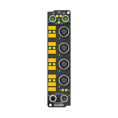 EtherCAT Box, 4-channel analog input, multi-function, ±10 V, 0/4…20 mA, 16 bit, differential, M12, TwinSAFE SC