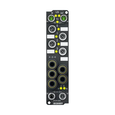 EtherCAT Box, 4-channel analog input + 8-channel digital combi, pressure, 0…1000 hPa (0…+1 bar), M8