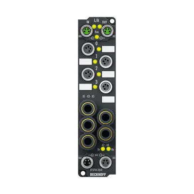 EtherCAT Box, 4-channel analog input + 8-channel digital combi, pressure, 0…7000 hPa (0…+7 bar), M8
