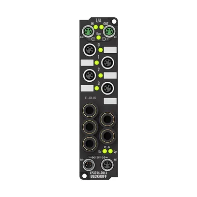 EtherCAT Box, 4-channel analog input + 8-channel digital combi, pressure, 0…1000 hPa (0…+1 bar), high-precision, M8