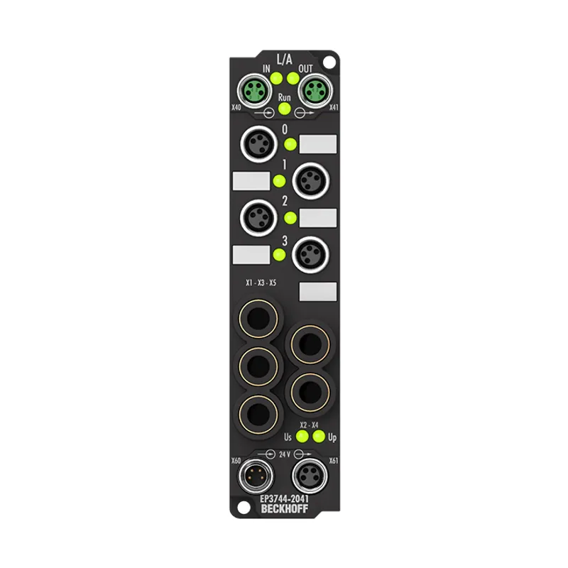 EtherCAT Box, 4-channel analog input + 8-channel digital combi, pressure, 0…1000 hPa (0…+1 bar), high-precision, M8