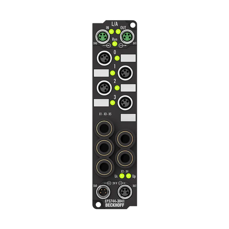 EtherCAT Box, 4-channel analog input + 8-channel digital combi, pressure, 0…12000 hPa (0…+12 bar), M8