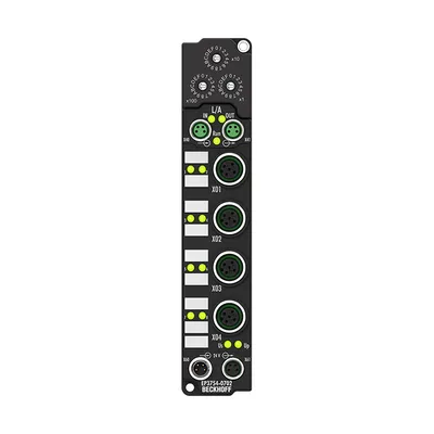 EtherCAT Box, 4-channel analog input, ID switch, multi-function, M12
