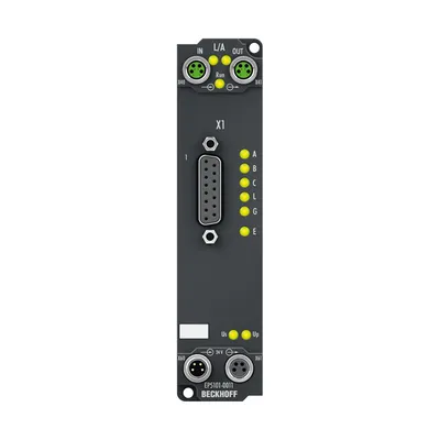 EtherCAT Box, 1-channel encoder interface, incremental, 5 V DC (DIFF RS422, TTL), 1 MHz, D-sub
