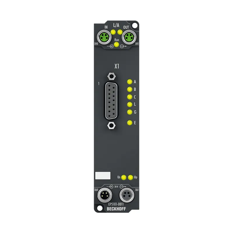EtherCAT Box, 1-channel encoder interface, incremental, 5 V DC (DIFF RS422, TTL), 1 MHz, D-sub