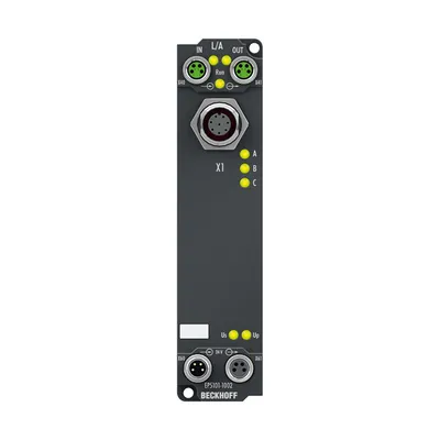 EtherCAT Box, 1-channel encoder interface, incremental, 5 V DC (DIFF RS422, TTL), 1 MHz, M12, sensor supply 24 V DC