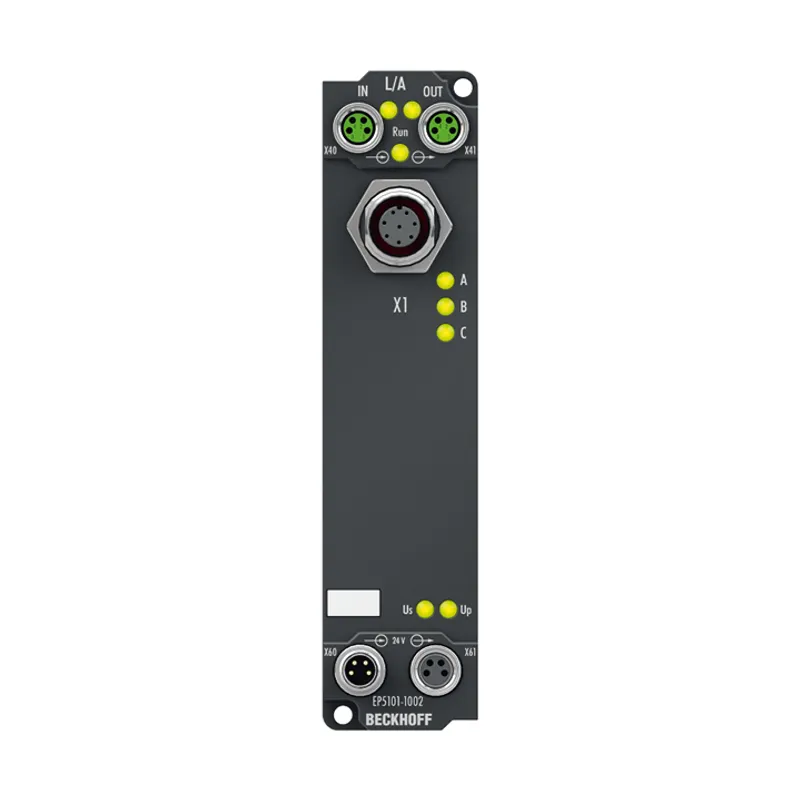EtherCAT Box, 1-channel encoder interface, incremental, 5 V DC (DIFF RS422, TTL), 1 MHz, M12, sensor supply 24 V DC