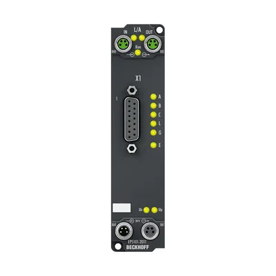 EtherCAT Box, 1-channel encoder interface, incremental, 5 V DC (DIFF RS422, TTL), 5 MHz, D-sub