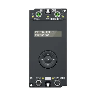 EtherCAT Box, display with navigation switch, operating hours counter