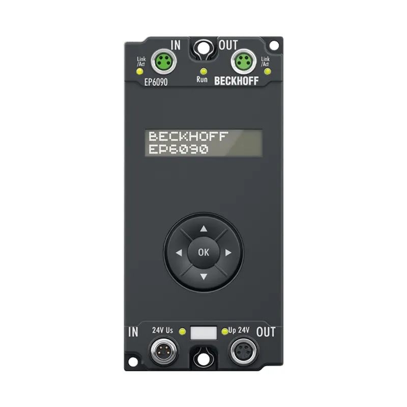 EtherCAT Box, display with navigation switch, operating hours counter