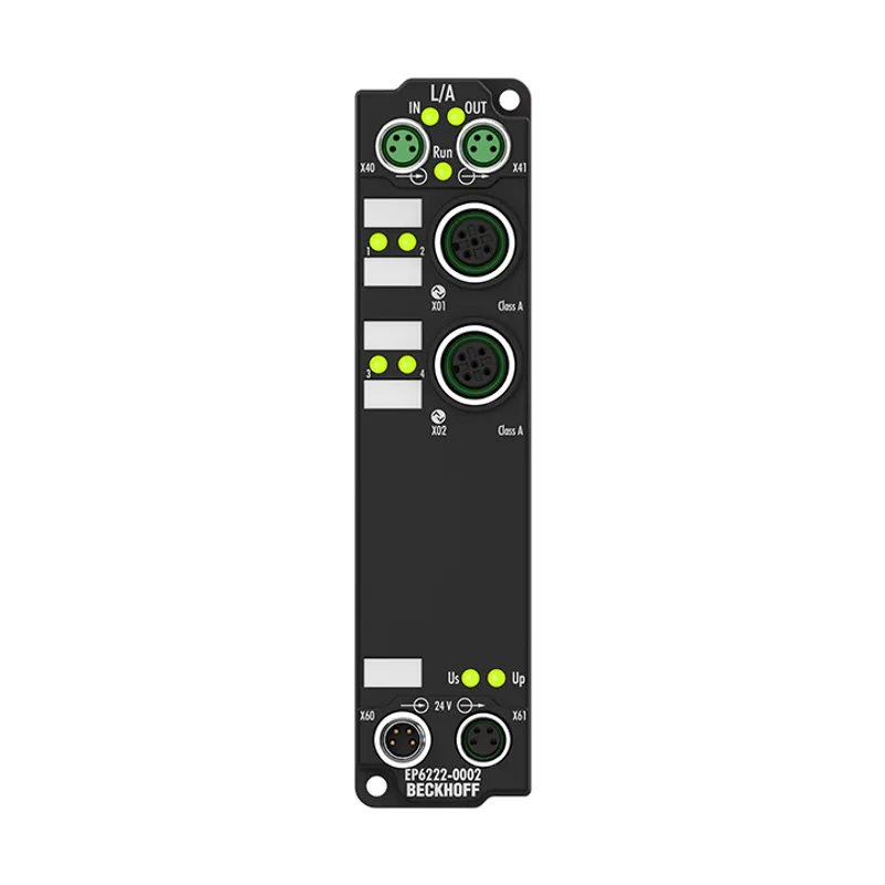 EtherCAT Box, 2-channel communication interface + 2-channel digital input, IO-Link, master, Class A, M12