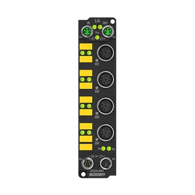 EtherCAT Box, 4-channel communication interface + 4-channel digital input, IO-Link, master, Class A, M12, TwinSAFE SC
