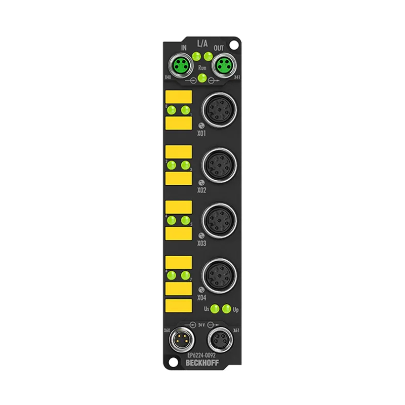 EtherCAT Box, 4-channel communication interface + 4-channel digital input, IO-Link, master, Class A, M12, TwinSAFE SC